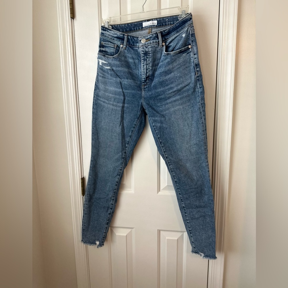 Loft Curvy High Waist Skinny Ankle Jeans Size 28/6